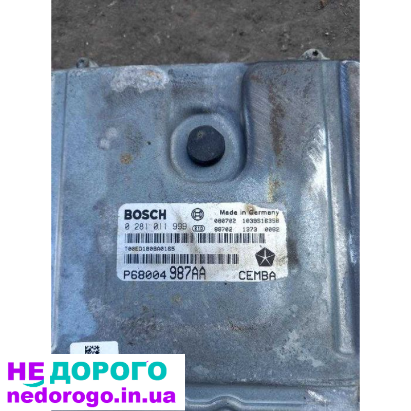 Блок управління двигуном Jeep Grand Cherokee 3 WK 04-10 р. 0281011999: модель 0281011999, рік випуску 2004-2010, об'єм двигуна 3.0 л, паливо дизель.