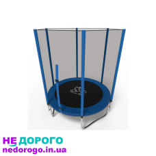 Батут FitToSky 140 см, сталева конструкція, м'яка сітка, 100 кг, 35 см, 12 кг.