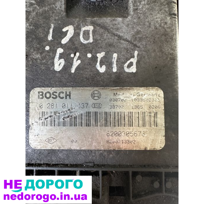 Блок управління двигуном Nissan Primera P12 1.9 dci 0281011437, 2003 рік, дизельний двигун 1.9 л.