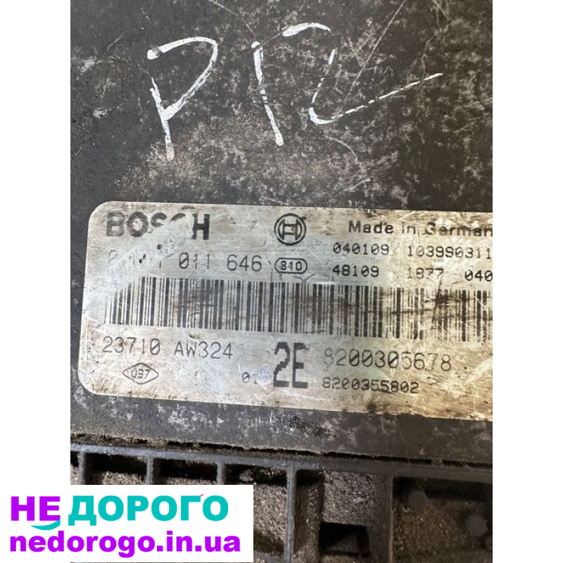 Блок управління двигуном Nissan Primera P12 1.9 dci 23710 AW324, 2003 рік, дизельний двигун 1.9 л.