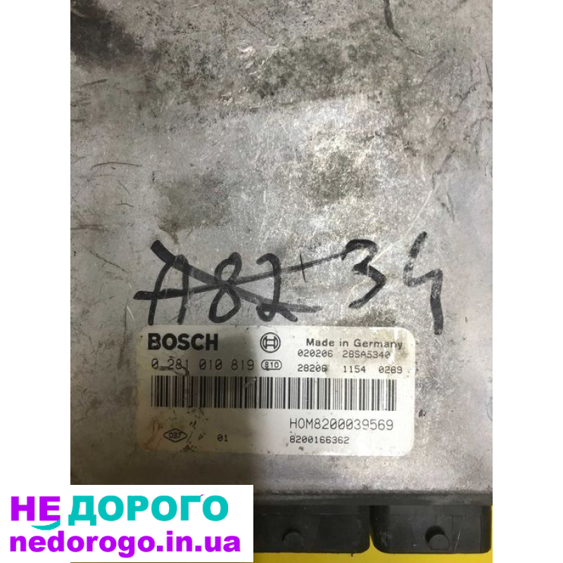 Блок управління двигуном Renault Megane 0281010819, 2003 рік, 1.5 л, дизель.