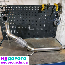Вихлопна система Volkswagen Golf 7 1.4 TSI, випущена в Україні з катализатором.