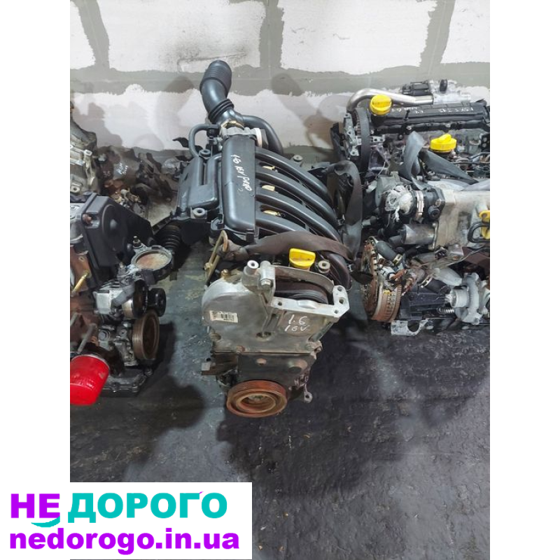 Двигун Renault Scenic 2 1.6 K4M бензин, 2003 рік, об'єм 1.6 литра.