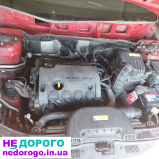 Двигун G4FC 1,6i від Hyundai/Kia, об'єм 1,6 л, бензин, випущений у 2010 році.
