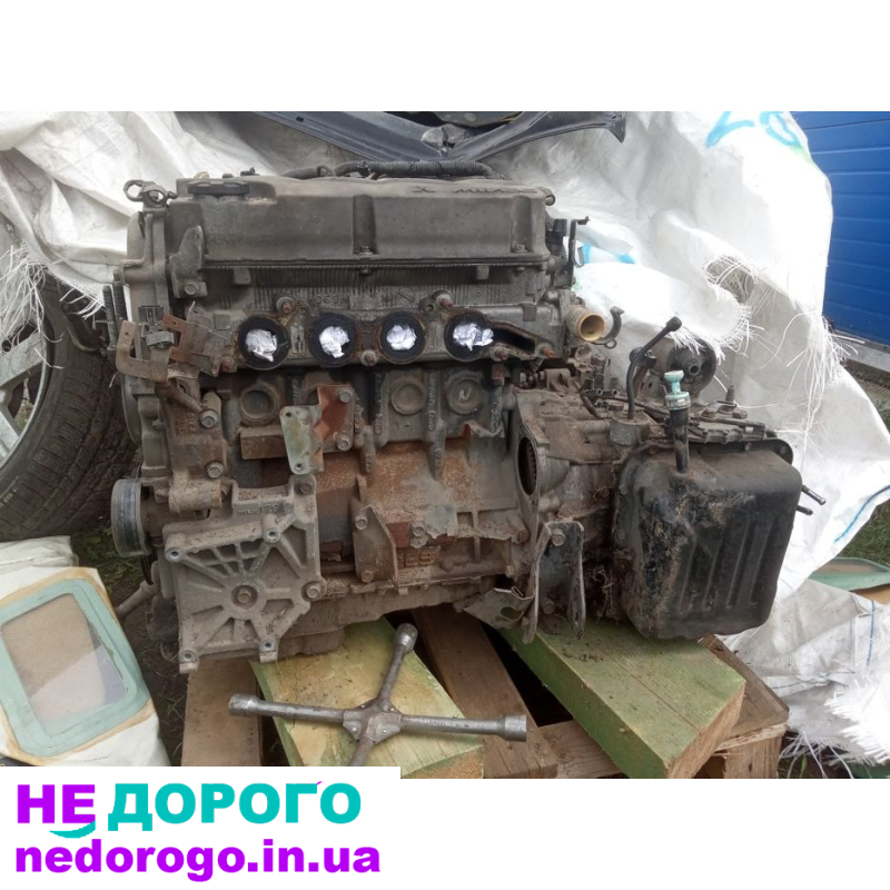 Двигун Mitsubishi Outlander 1, 2005 р.в., 2.4 л бензин. Коробка передач в комплекті.