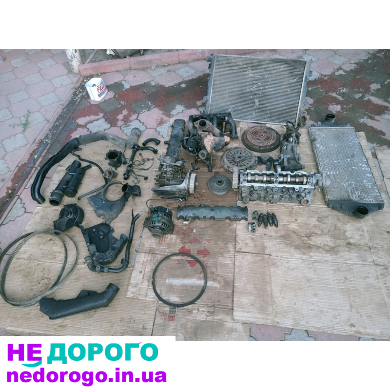 Двигун Citroen Jumpy 1.9 тд 2005 1.9 л дизель. Генератор, стартер, турбіна, радіатор, паливний насос, форсунки, турбокомпресор.