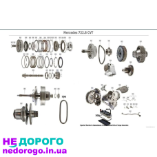 Варіатор 722.8 для Mercedes A class B class W169 W245, 2008 рік, об'єм двигуна 1.6 літра, бензин.
