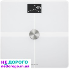 Розумні ваги Nokia (Withings) WBS05 Body+ Composition Wi-Fi: точні виміри ваги, вміст жиру, м'язів та води в організмі, синхронізація з додатком, висока точність вимірювань.