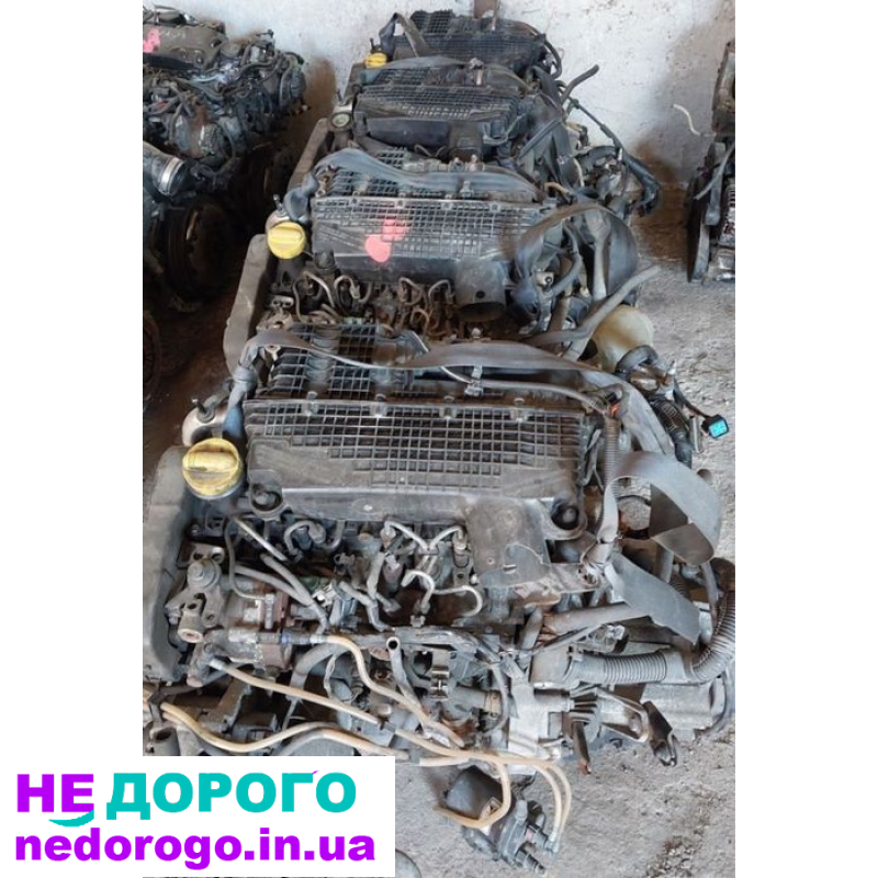 Двигун Renault Nissan Dacia 1.5 dci K9K Euro 3, стартер ззаду, випущений у 2000-х роках, об'єм 1.5 л, дизельне паливо.
