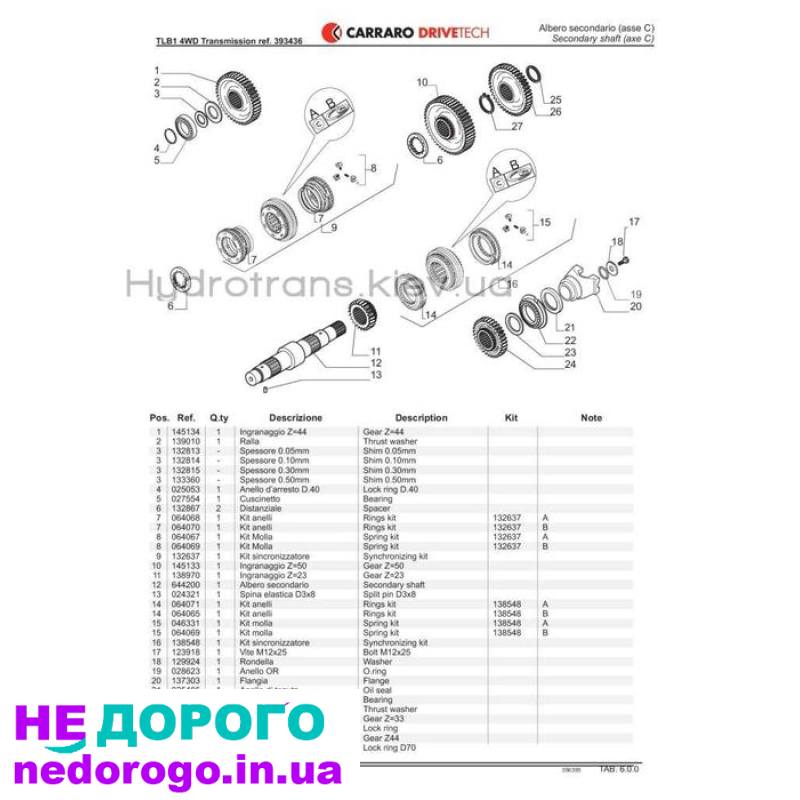 TLB1 393436 Carraro КПП екскаватор навантажувач CASE FIAT FORD CNH: Carraro TLB1, 393436, 2005, 4.5 л дизель.