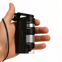 Міні-мікроскоп кишенькового формату для дітей — 80–150×, з ручкою