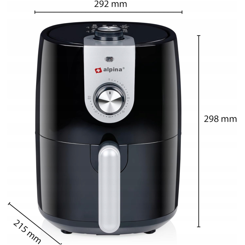 Мультипіч аерофритюрниця Alpina Active Fryer 2л 900 Вт