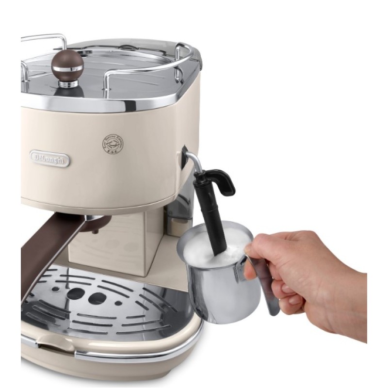 Кавоварка під тиском напівавтоматичні De'Longhi Icona Vintage ECOV 311.BG 1100 IN бежевий/коричневий