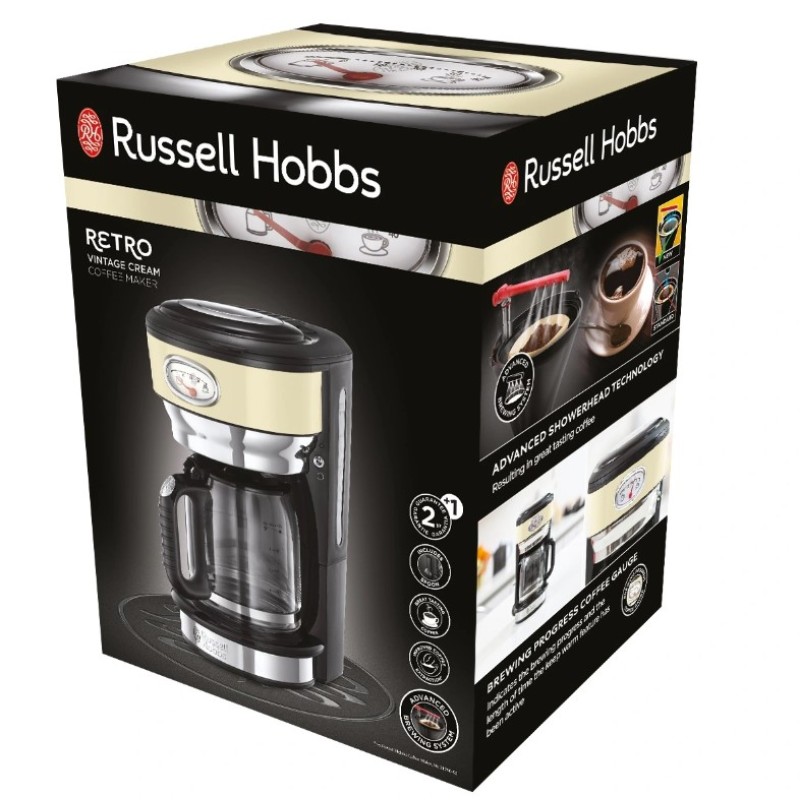 Кавоварка з фільтром Russell Hobbs 21702-56 Retro Vintage Cream