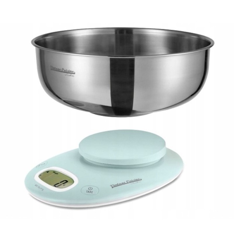 Кухонні ваги з чашею Vintage Cuisine KS-8664 м'ятний