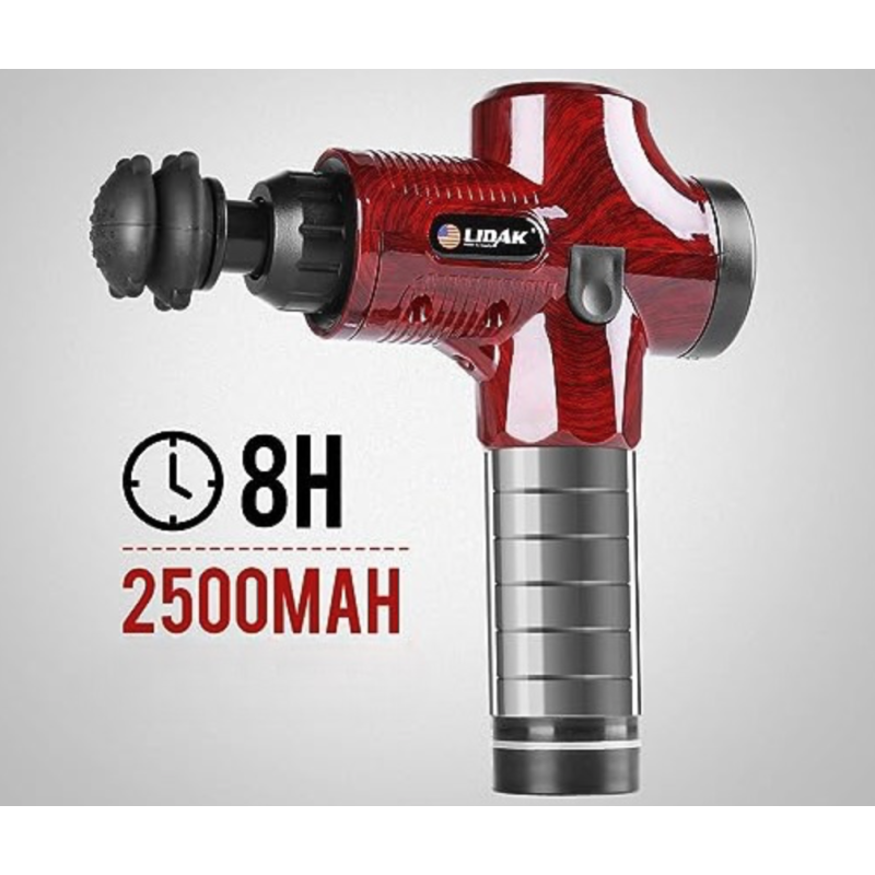 Масажер-пістолет для тіла Holulo 7 Head Massager червоний
