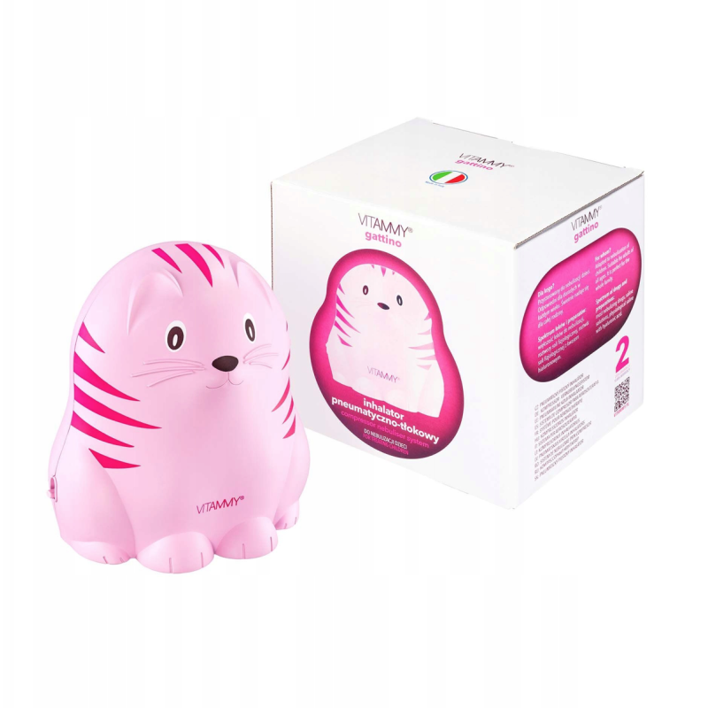 Інгалятор-небулайзер дитячий Vitammy Gattino A1503 Cat рожевий