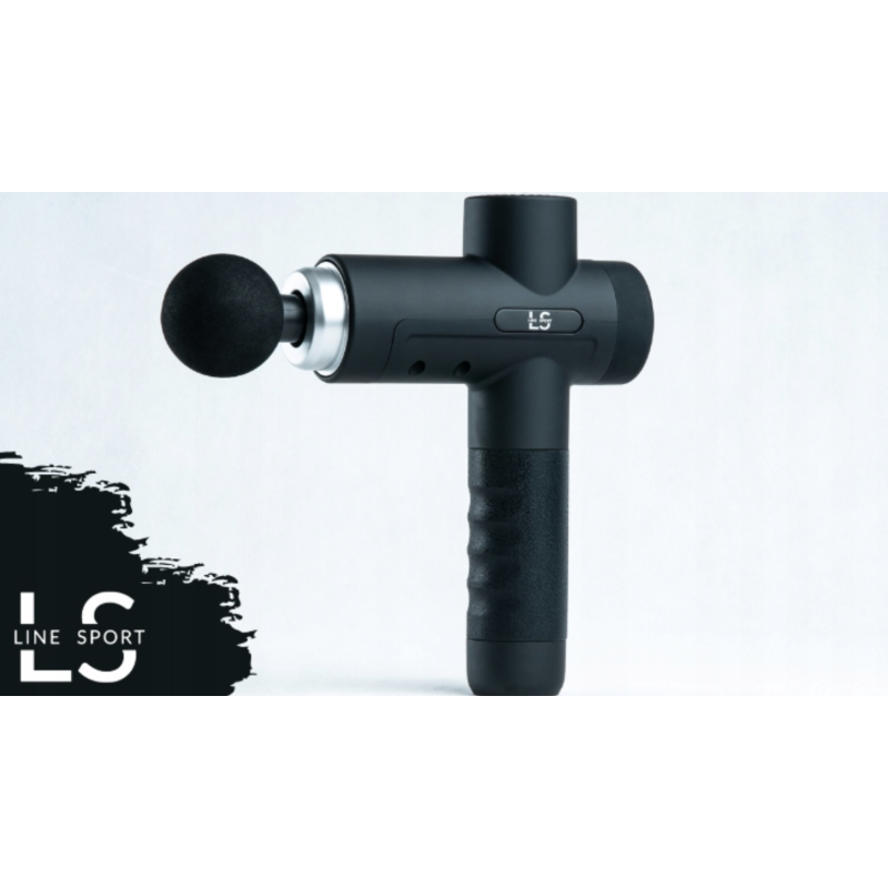 Масажер-пістолет для тіла Line Sport Massage Gun чорний