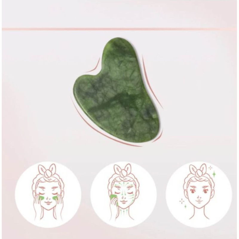 Набір масажерів для обличчя Gua Sha Vitolog 4шт зелений