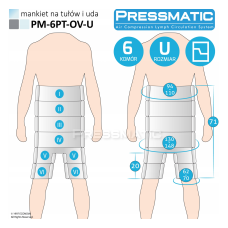 Масажер-манжет лімфодренажний для тіла Pressmatic PM-6PT-OV-U