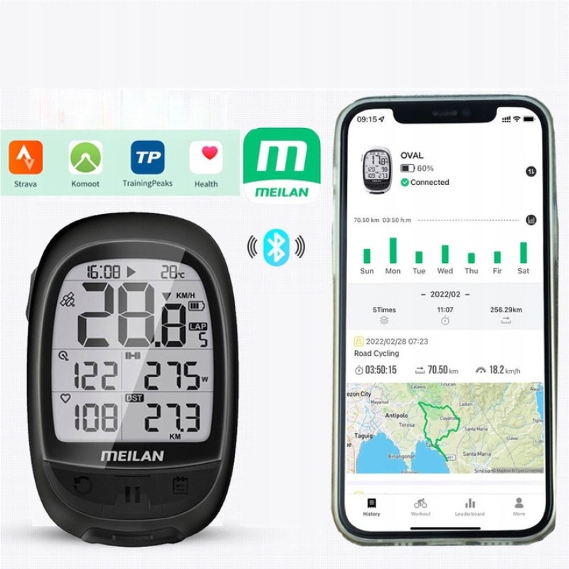 Велокомп'ютер бездротовий Meilan M2 OVAL