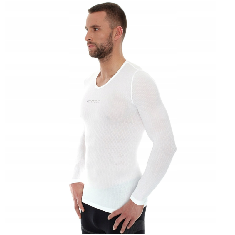 Блуза термоактивна з довгим рукавом Brubeck Base Layer біла розмір M