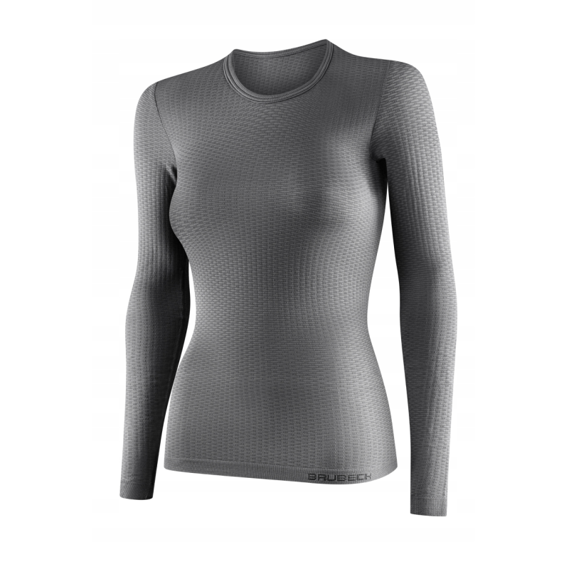 Блуза термоактивна з довгим рукавом Brubeck Base Layer сіра розмір XL