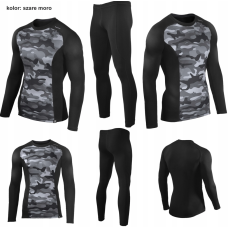 Комплект термобілизни чоловічий Berens Baseprotect чорний камуфляж розмір L, XL, XXL
