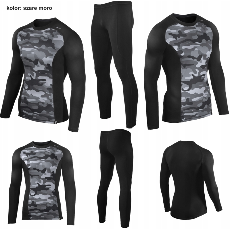 Комплект термобілизни чоловічий Berens Baseprotect чорний камуфляж розмір L, XL, XXL
