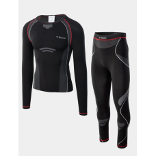 Комплект термобілизни чоловічий Brugi Baseprotect чорно-червоний розмір S/M, L/XL