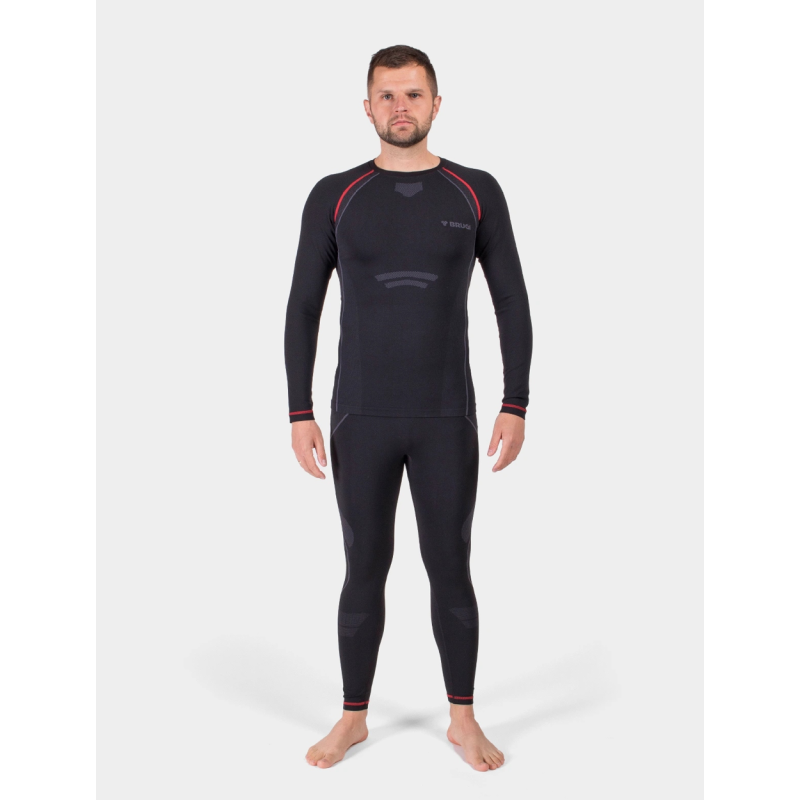 Комплект термобілизни чоловічий Brugi Baseprotect чорно-червоний розмір S/M, L/XL