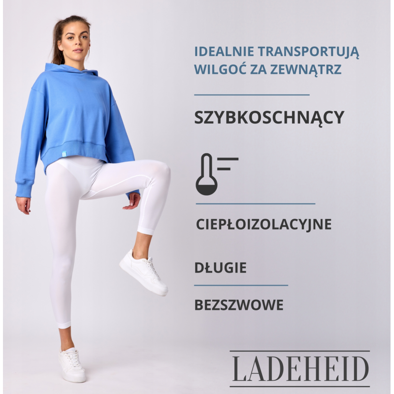 Легінси термоактивні жіночі Ladeheid білі розміри S, M