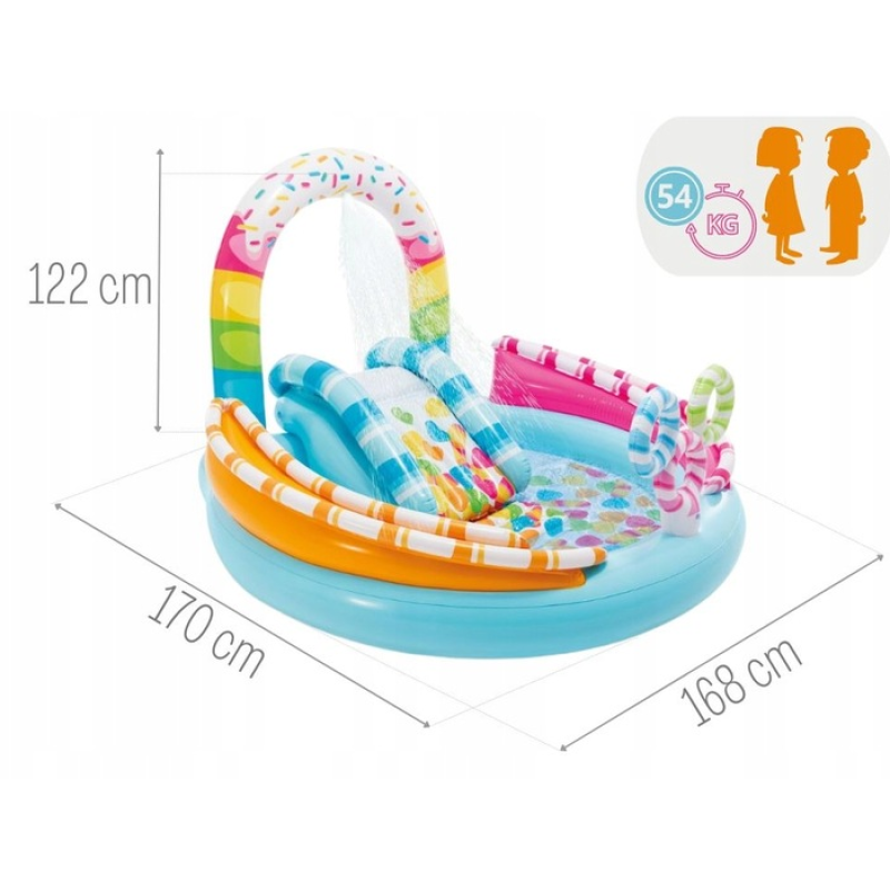 Надувний басейн Intex CANDY SLIDE (170х168см)