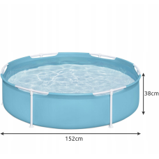 Басейн Bestway круглий каркасний синій 152x152x38см