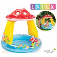 Басейн надувний круглий Intex 102х23.2 см грибочок
