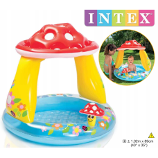 Басейн надувний круглий Intex 102х23.2 см грибочок