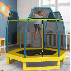 Батут із сіткою Goplus 223 x 223 x 186 жовтий