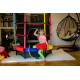 Батут для дому з сіткою 140см JUST FUN Garden Home, багатоколірний