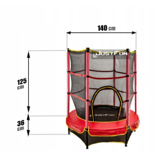 Батут для дому з сіткою 140см JUST FUN Garden Home, багатоколірний