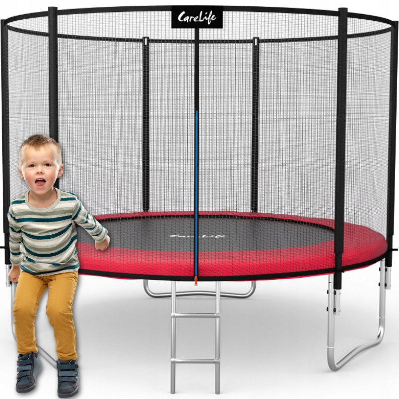 Батут Care Life із сіткою 252 см FT 8 (244-252 см), червоний