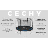 Батут із сіткою Spokey 244 см FT 8 (244-252 см)