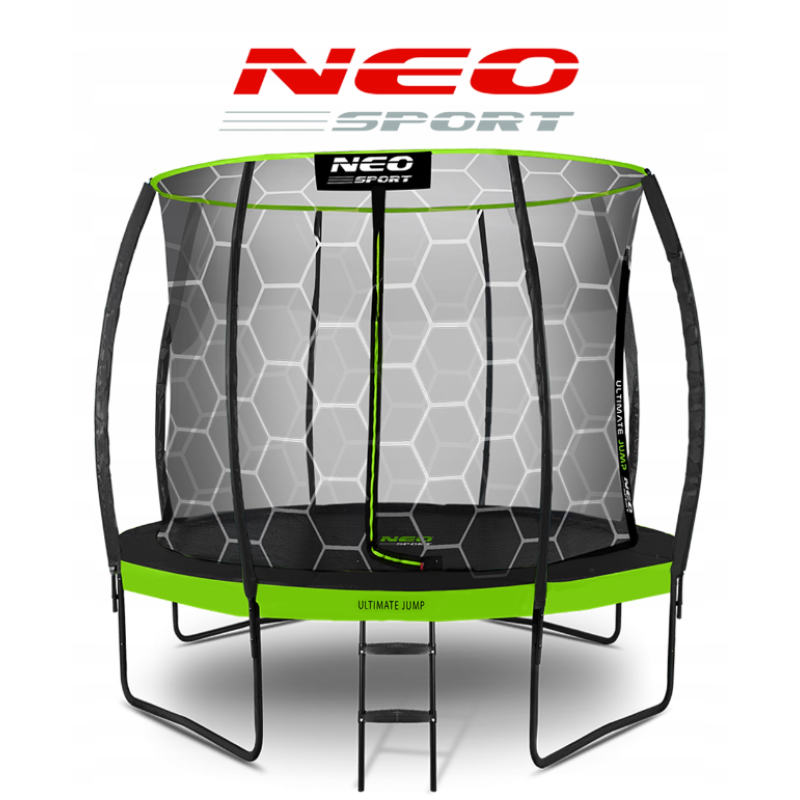 Батут дитячий Neo-Sport 252см 8 футів ПРЕМІУМ