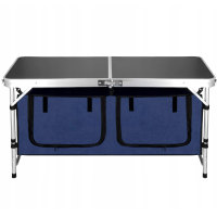 Туристичний стіл Springos 47x120x71см чорний + сумка