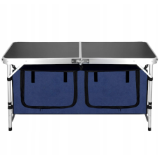 Туристичний стіл Springos 47x120x71см чорний + сумка