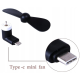 Вентилятор USB-C для телефону портативний, чорний
