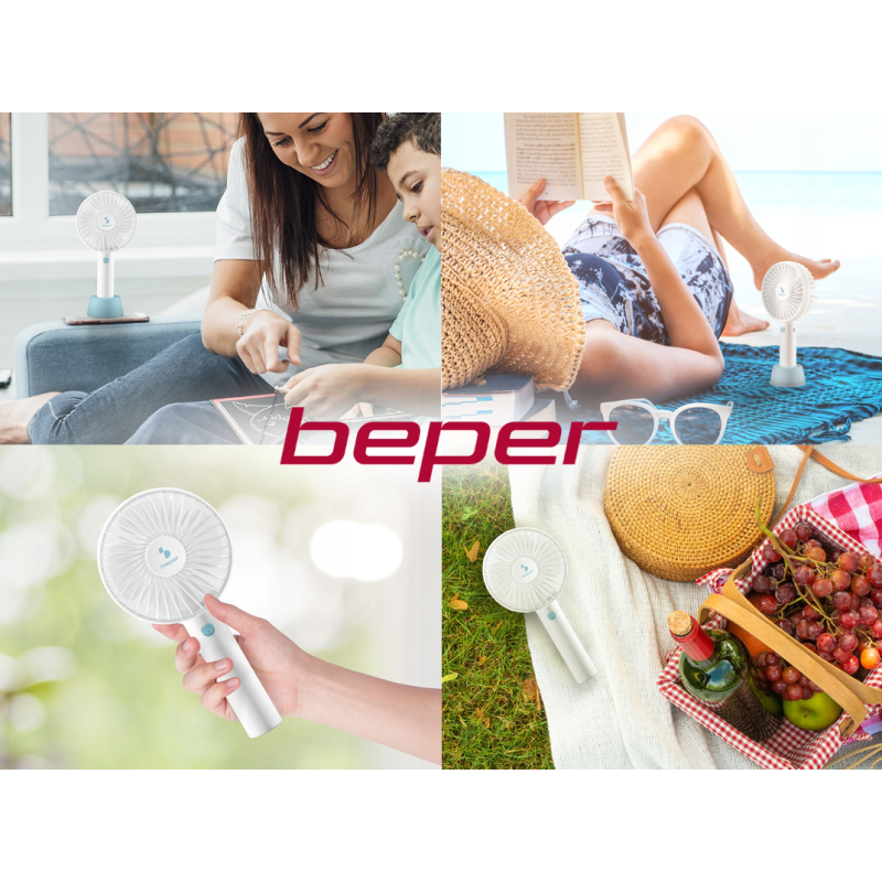 Міні-настільний вентилятор бездротовий USB BEPER