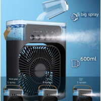 Настільний вентилятор Q-ele Mist портативний з LED-підсвіткою
