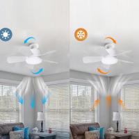 Потолочний вентилятор Eleoption з LED-підсвіткою, 41см, двохсторонній