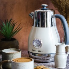 Чайник електричний Vintage Cuisineз термометром retro - кремовий