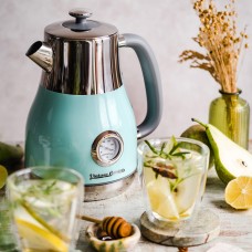 Чайник електричний Vintage Cuisineз термометром retro мятний